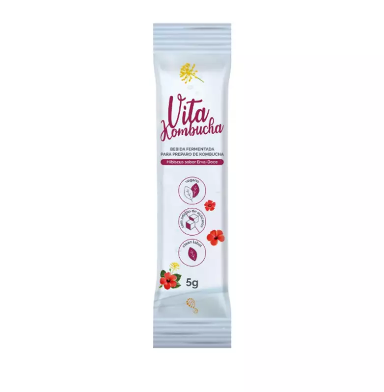 KOMBUCHA HIBISCO SABOR  ERVA DOCE 5G- 20UN