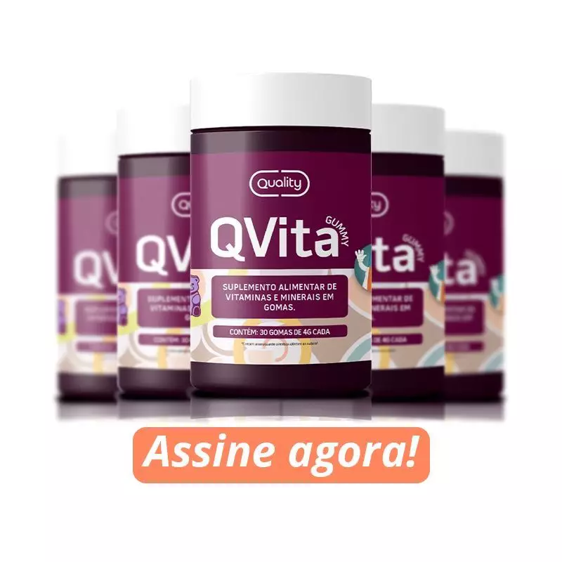 QVita Gummy - 30 Gomas Uva - Assinatura de 6 meses