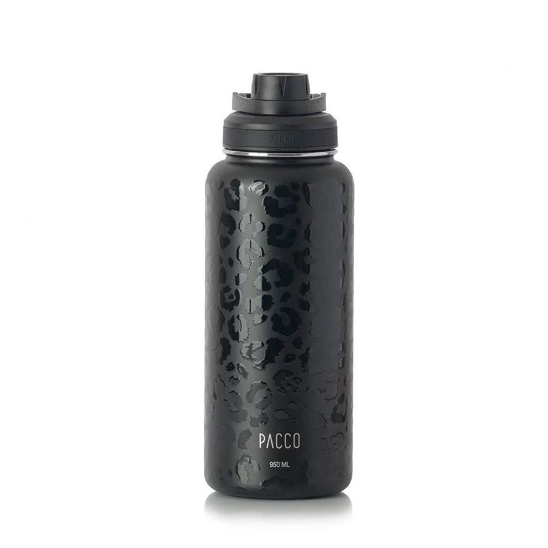 PACCO GARRAFA LEOPARD PRETA 950ML