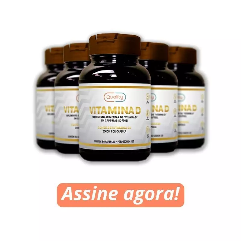 Vitamina D 2000 UI - 60 Cápsulas Oleosas - Assinatura de 6 meses